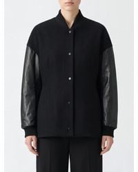 TOTEME - Cropped Wool And Cashmere Blend Bomber Jacket With Dropped Shoulders - Lyst