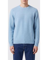 Drumohr - Crew-Neck Lambswool Jumper With Ribbed Trim - Lyst