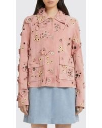 Marni - Suede Jacket With Appliqués - Lyst