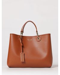 Emporio Armani - Myea Grained Faux Leather Tote Bag - Lyst