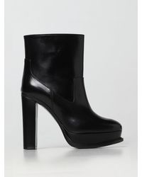 Alexander McQueen - Ankle Boots In Brushed Leather - Lyst