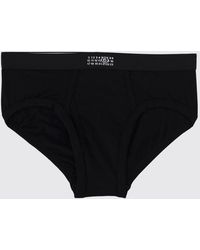 MM6 by Maison Margiela - Cotton Briefs With Logo Elastic Waistband - Lyst