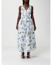 Antonio Marras - Taffeta Midi Dress With Crinoline - Lyst
