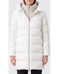 Moorer - Knee-Length Waterproof Quilted Nylon Down Jacket With Hood - Lyst