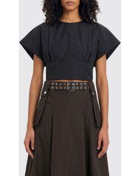 Pinko - Asparago Cropped Cotton Top - Lyst