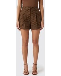 Fendi - Polka Dot Wool Blend Shorts - Lyst