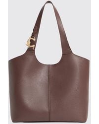 Coccinelle - C-Easy Grained Leather Shoulder Bag With Removable Inner Pouch - Lyst