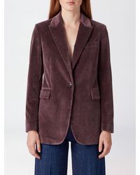 Circolo 1901 - Single-Breasted Velvet Blazer With Peak Lapels - Lyst