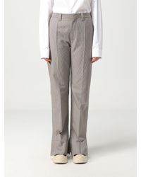 Marni - Pants In Wool Blend With Houndstooth Pattern - Lyst