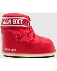 Moon Boot - Low Nylon Snow Boots With Logo And Adjustable Laces - Lyst