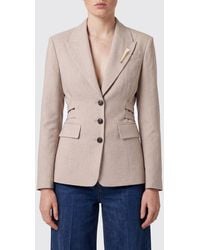 Liu Jo - Single-Breasted Cropped Slim Fit Blazer With Peak Lapels - Lyst