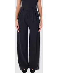 Loulou de Saison - High-Waisted Stretch Virgin Wool Wide-Leg Trousers - Lyst