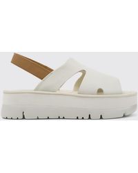 Camper - Beet Platform Sandal Leather - Lyst
