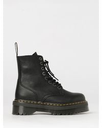 Dr. Martens - Jadon Iii Pebbled Leather Platform Combat Boots - Lyst