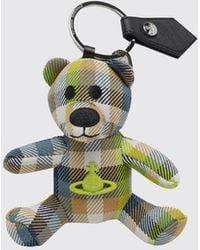 Vivienne Westwood - Teddy Bear Tartan Keychain With Orb Logo - Lyst