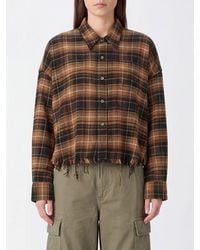 R13 - Long-Sleeved Check Cotton Shirt With Classic Collar And Frayed Hem - Lyst