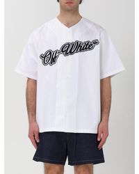 Off-White c/o Virgil Abloh - Camicia in cotone con logo a contrasto - Lyst