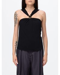 forte_forte - Criss-Cross Silk Blend Evening Top With Ring Detail - Lyst