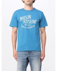 Maison Kitsuné - Cotton T-shirt With Logo Print - Lyst