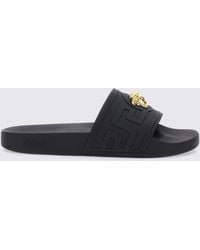 Versace - La Medusa Rubber Slides With 3D Logo - Lyst