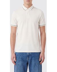 Emporio Armani - Slim Fit Cotton Polo Shirt With Contrast Trims - Lyst