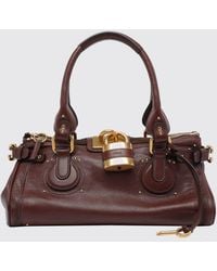 Chloé - Chlo&Eacute Paddington Calfskin Shoulder Bag With Iconic Padlock - Lyst