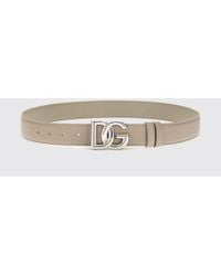 Dolce & Gabbana - Dolce &Amp Gabbana Reversible Calf Leather Belt With Dg Monogram Buckle - Lyst