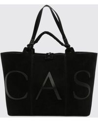 Casadei - Galleria Large Suede Tote Bag With Four Handles - Lyst