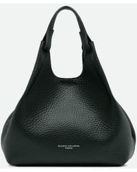 Gianni Chiarini - Dua Grained Leather Handbag With Removable Pouch - Lyst