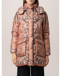 Bazar Deluxe Down Jacket With Paisley Pattern - Natural