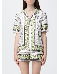 Tory Burch - Camisa De Seda Con Estampado Étnico - Lyst