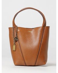 Chloé - Chlo&Eacute Spin Mini Grained Calfskin Handbag With Ring Detail - Lyst