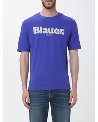 Blauer - Cotton T-Shirt With Logo - Lyst