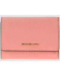 Michael Kors - Bryant Leather Tri-Fold Wallet With Metal Logo And Button - Lyst