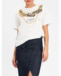 Twinset - Graphic Print And Logo Cotton T-Shirt - Lyst