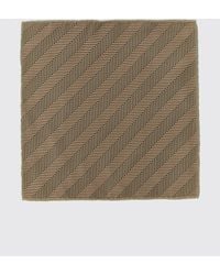 Brunello Cucinelli - Chevron Pattern Pure Silk Pocket Square - Lyst