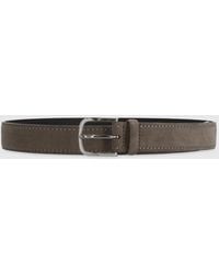 Orciani - Suede Calf Leather Belt With Pin Buckle - Lyst
