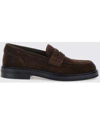 Dolce & Gabbana - Dolce &Amp Gabbana Suede Calfskin Penny Loafers With Raised Apron Toe - Lyst