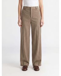 PT Torino - Mid-Rise Wool Wide-Leg Trousers - Lyst