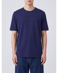 Thom Krom - Short-Sleeved Viscose Crewneck T-Shirt With Contrast Logo - Lyst