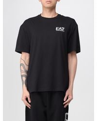 EA7 - Cotton T-Shirt With Logo - Lyst