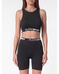 Philipp Plein - Technical Stretch Fabric Crop Top - Lyst