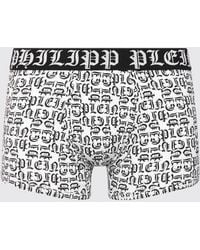 Philipp Plein - Stretch Cotton Blend Boxers With Lettering Print - Lyst