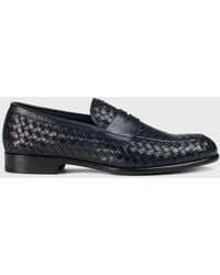 Doucal's - Woven Leather Loafers - Lyst