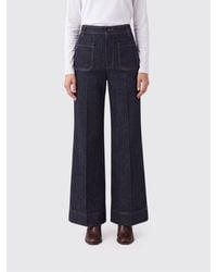 Victoria Beckham - Alina High-Waisted Wide Leg Denim Jeans - Lyst