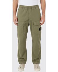 Stone Island - Cotton Twill Cargo Trousers - Lyst