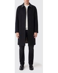 Burberry - Single-Breasted Wool And Cashmere Coat With Check-Patterned Collar - Lyst
