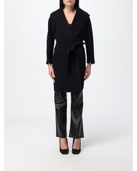 Max Mara - Belted Virgin Wool Robe Coat With Shawl Collar - Lyst
