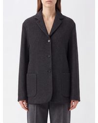 Jil Sander - Single-Breasted Virgin Wool Blazer With Lapels And Patch Pockets - Lyst