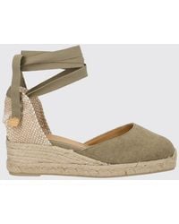 Castañer - Carina Cotton Canvas Espadrilles With Mid Wedge Heel And Ankle Ties - Lyst